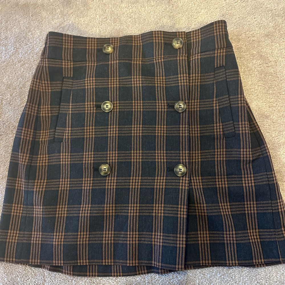 Madewell plaid mini size small .